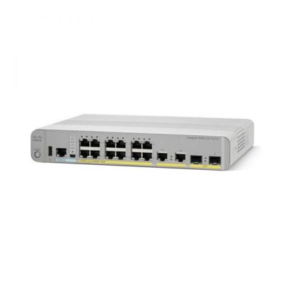 WS-C3560CX-12PC-S Cisco Catalyst 3560-CX Series C3560CX-12PC 12 x Ports PoE 10/100/1000Base-T + 2 x GE Uplinks Ports + 2 x SFP Ports Layer 3 Managed Rack-Mountable Gigabit Ethernet Network Switch