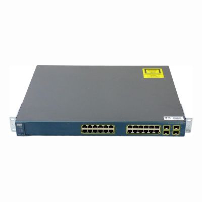 WS-C3560G-24TS-E Cisco Catalyst 3560G Series C3560G-24TS 24 x RJ-45 Ports 10/100/1000Base-T + 4 x SFP Ports Layer 3 Managed Rack-mountable Gigabit Ethernet Network Switch