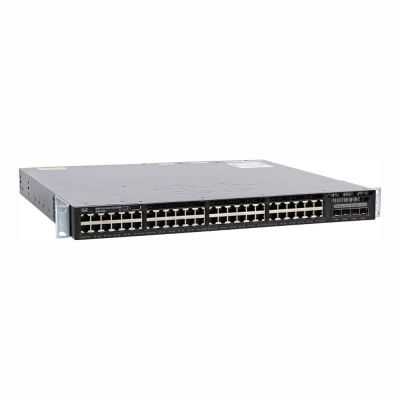 Cisco Catalyst 3650 Series C3650-48PD-S 48-Port PoE+ 10/100/1000Base-T RJ-45 + 4-Port SFP Uplink Layer 3 Managed Rack-Mountable Gigabit Ethernet Network Switch