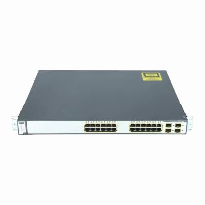 WS-C3750G-24TS-E1U Cisco Catalyst 3750G Series C3750G-24T 24 x RJ-45 Ports 10/100/1000Base-T + 4 x SFP Ports Layer 3 Managed 1U Rack-mountable Gigabit Ethernet Network Switch