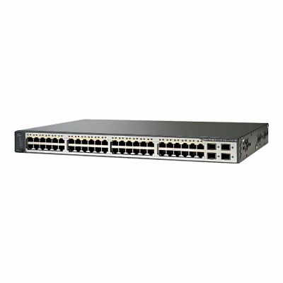 WS-C3750V2-48PS-S Cisco Catalyst 3750V2 Series C3750V2-48P 48 x RJ-45 Ports PoE 10/100Base-TX + 4 x SFP Ports Layer 3 Managed Rack-mountable Fast Ethernet Network Switch