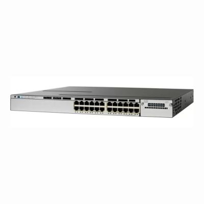 WS-C3750X-24P-L Cisco Catalyst 3750-X Series 3750X-24P 24 x RJ-45 Ports PoE+ 10/100/1000Base-T Layer 3 Managed Rack-mountable Gigabit Ethernet Network Switch