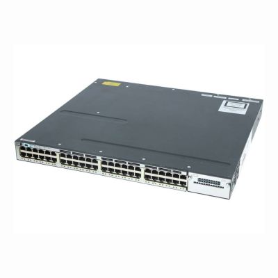 WS-C3750X-48P-S Cisco Catalyst 3750-X Series C3750X-48P 48 x RJ-45 Ports PoE+ 10/100/1000Base-T Layer 3 Managed Rack-mountable Stackable Gigabit Ethernet Network Switch