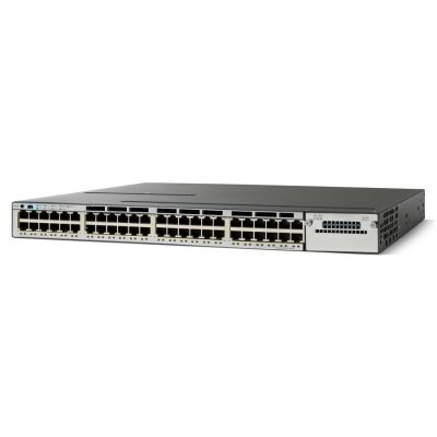 WS-C3750X-48T-S Cisco Catalyst 3750-X Series C3750X-48T 48 x RJ-45 Ports 10/100/1000Base-T Layer 2 Managed Rack-mountable Stackable Gigabit Ethernet Network Switch
