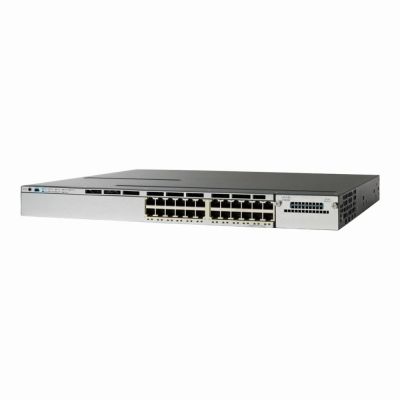 WS-C3850-24PW-S Cisco Catalyst 3850 Series C3850-24P 24 x RJ-45 Ports PoE+ 10/100/1000Base-T Layer 3 Managed 1U Rack-Mountable Gigabit Ethernet Network Switch