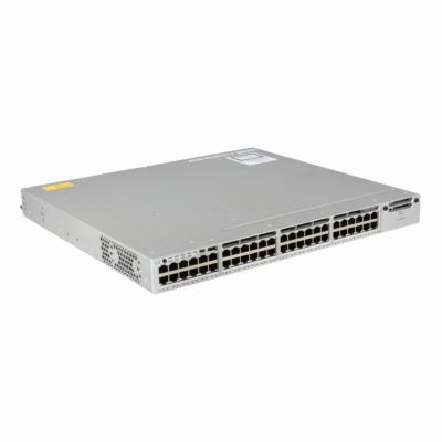 WS-C3850-48PW-S Cisco Catalyst 3850 Series C3850-48P 48 x RJ-45 Ports PoE+ 1000Base-T Layer 3 Managed Rack-mountable Gigabit Ethernet Network Switch