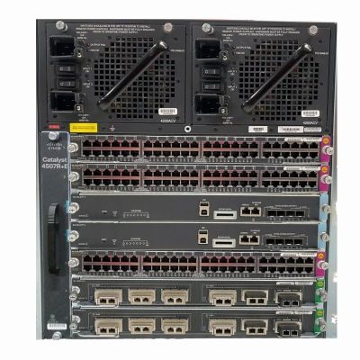 WS-C4507R+E Cisco Catalyst 4500 Series C4507R 5 x Line Card Slots + 2 x Supervisor Engine Slots 11U Rack-mountable Network Switch Chassis