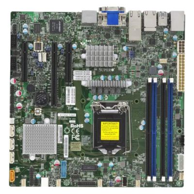 X11SSZ-TLN4F Supermicro Socket LGA1151 Intel C236 Chipset Micro-ATX System Board (Motherboard) Supports Celeron/Pentium/Core 13/15/17/Xeon E3-1200 v5 Series DDR4 4x DIMM