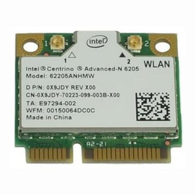 X9JDY Dell Advanced-N 6205 802.11n Dual-Band Mini PCIe Wireless Card