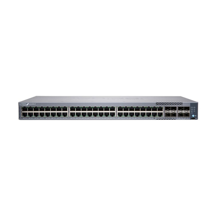 EX4100-F-48P Juniper Networks 48-port 10/100/1000BASE-T PoE+ Switch 4x1GbE/10GbE SFP/SFP + Uplinks 4x10GbE Stacking/Uplink Ports with Standard SW Optics Sold Separately