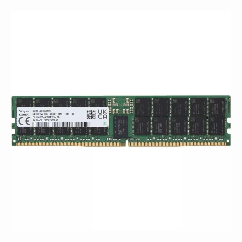 HMCG94AEBRA123N Hynix 64GB DDR5-4800MHz PC5-38400 ECC Registered RDIMM CL40 2Rx4 1.1V 288-Pin Memory Module