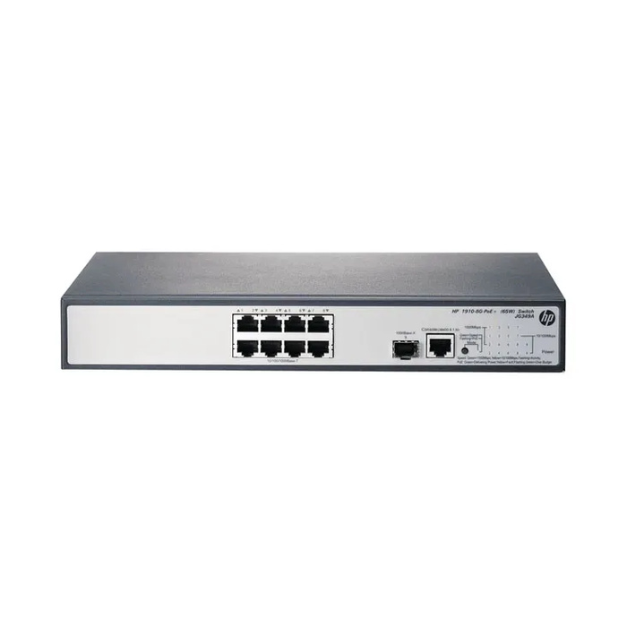 JG349AS - HP 1910-8G-PoE+ 8-Port PoE+ + 1-Port SFP Layer 3 Switch