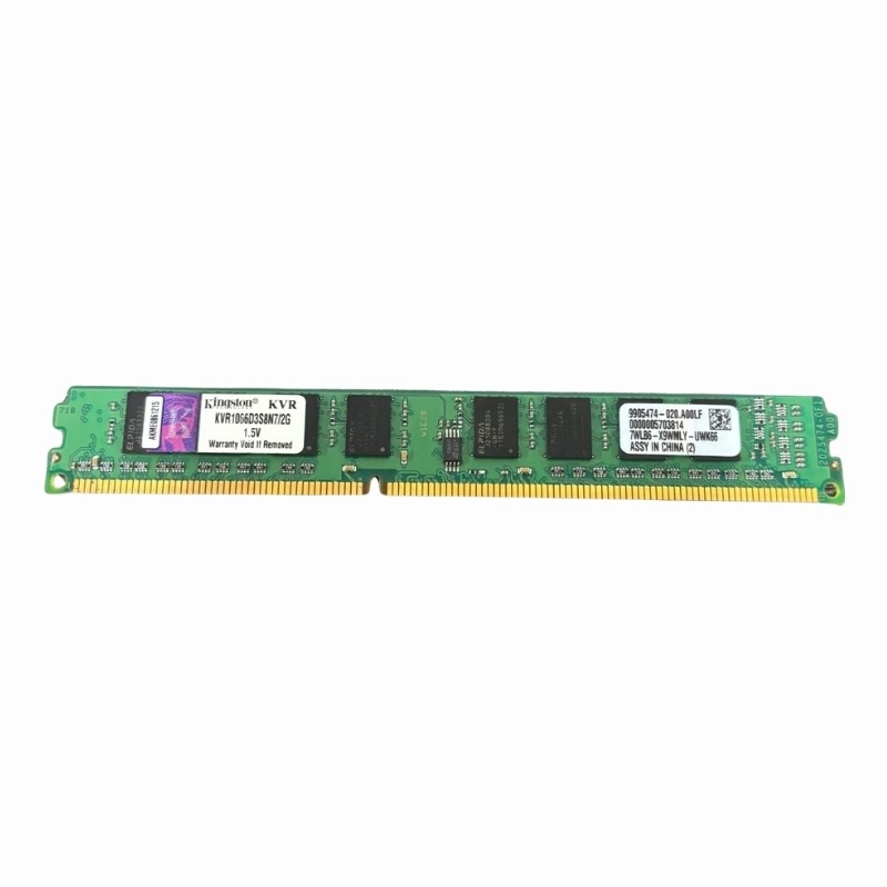 KVR1066D3S8N7/2G Kingston 2GB DDR3-1066MHz PC3-8500 Non-ECC Unbuffered UDIMM CL7 1Rx8 1.5V 240-Pin Memory Module