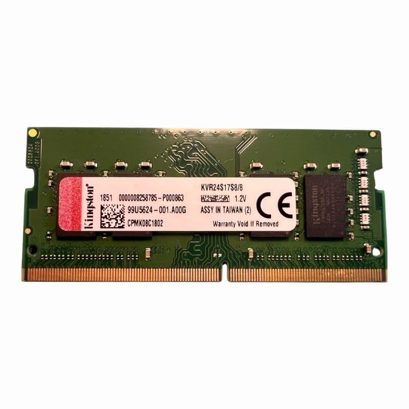 KVR24S17S8/8 Kingston 8GB DDR4-2400MHz PC4-19200 Non-ECC Unbuffered SODIMM CL17 1Rx8 1.2V 260-Pin Memory Module
