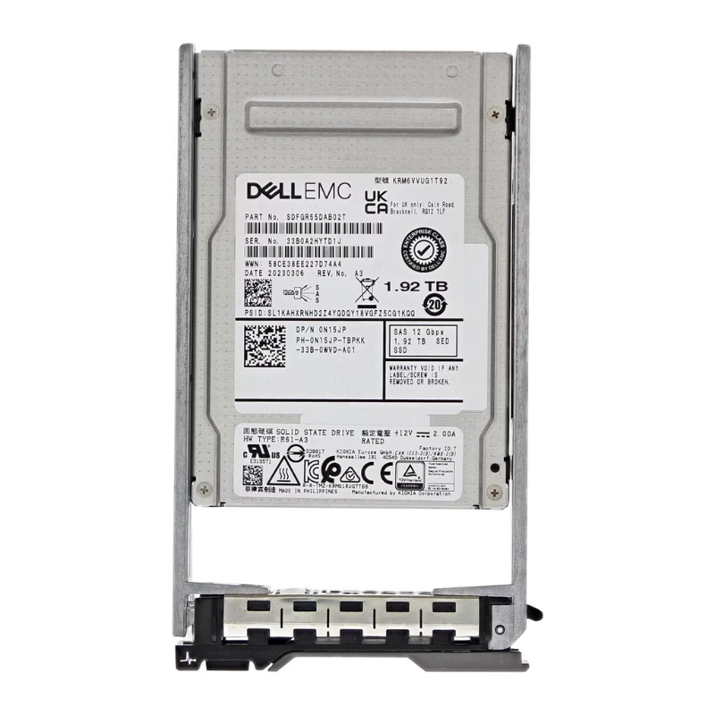 N15JP Dell 1.92TB 12Gb/s SAS 2.5-Inch Mixed Use Solid State Drive