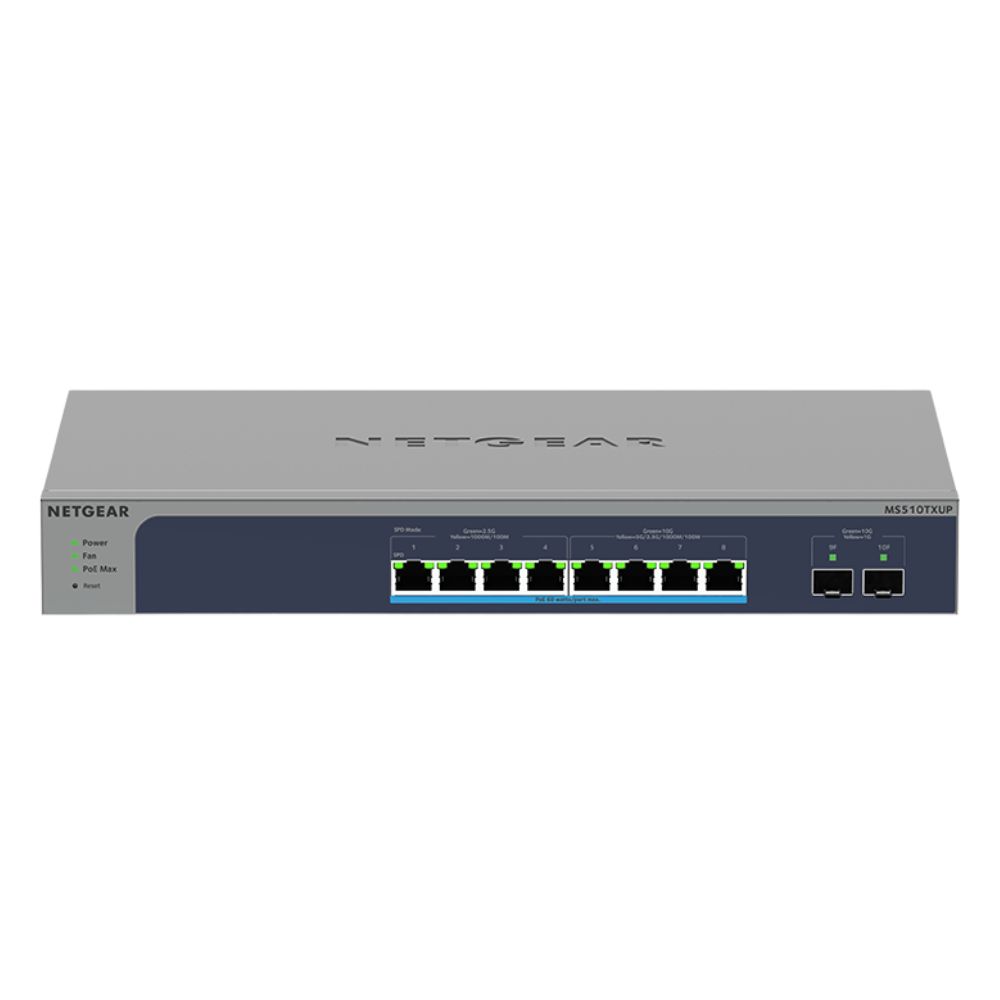 MS510TXUP-100EUS Netgear 8-Port PoE++ 295W 4x2.5G 4x10G L2+ Switch