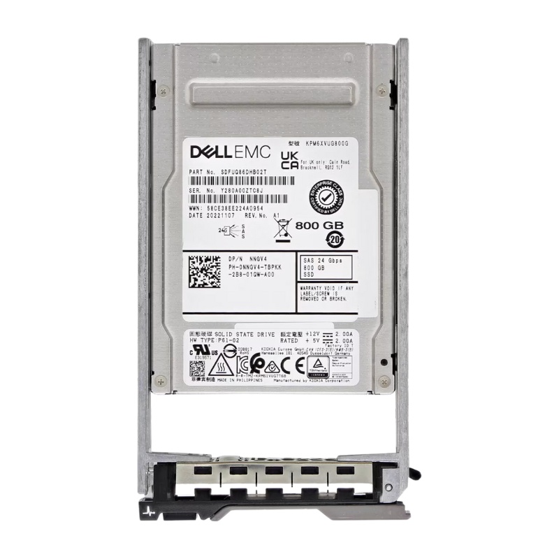 NNGV4 Dell 800GB SAS 24Gbps Mix Use 512e 2.5in Hot-Plug Solid State Drive