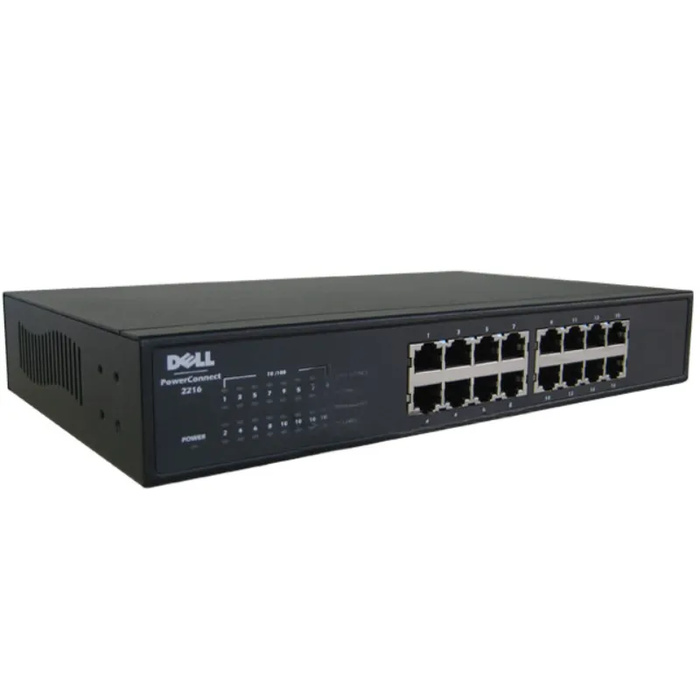 P2161NP Dell PowerConnect 2216 16-Port 100Base-T Layer 2 Unmanaged Switch 1U Rack