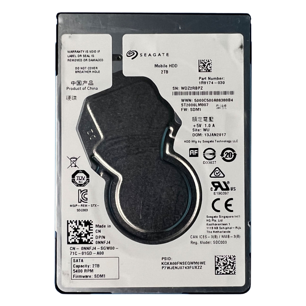 ST2000LM007 Seagate 2TB 5400RPM 2.5-inch SATA 6Gb/s HDD 128MB Cache