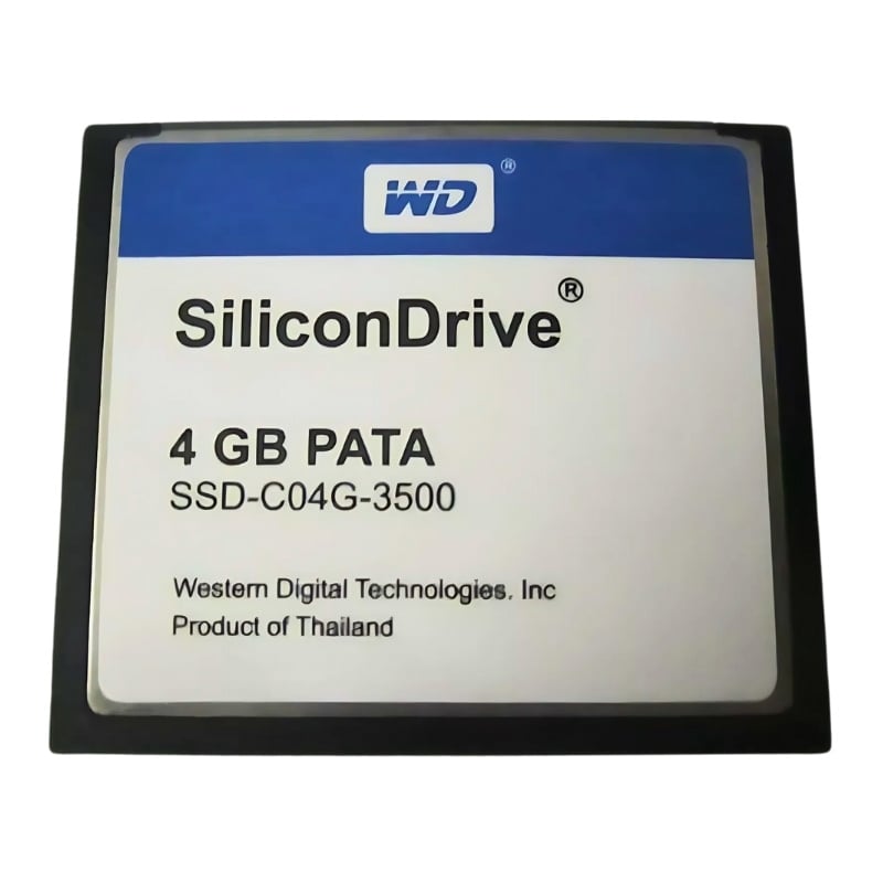 SSD-C04G-3500 Western Digital SiliconDrive 4GB PATA CompactFlash Type I Solid State Drive