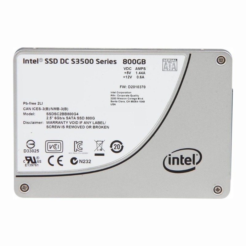 SSDSC2BB800G401 Intel DC S3500 800GB SATA 6Gb/s 2.5-Inch MLC Solid State Drive