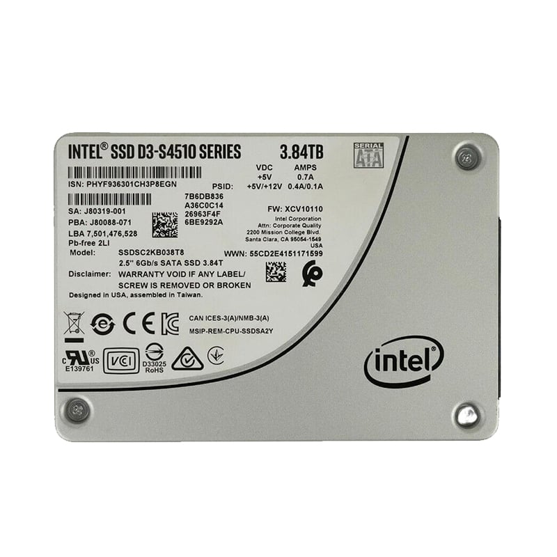 SSDSC2KB038T8 Intel D3-S4510 3.84TB 6Gbps TLC SATA 2.5