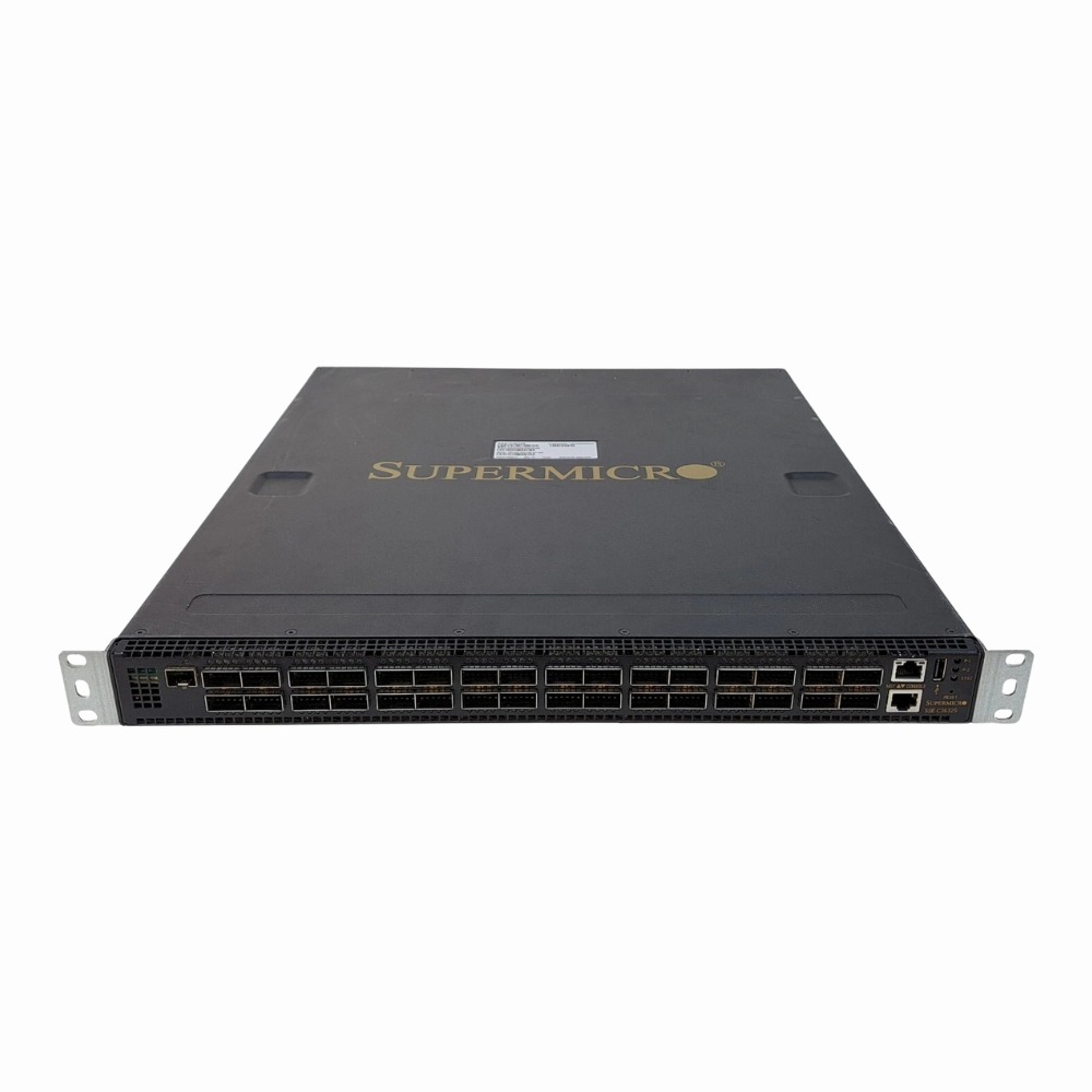 SSE-C3632SR Supermicro Reverse Airflow (back to front) 32 x QSFP28 40G/100G Ports Layer 3 Ethernet Switch
