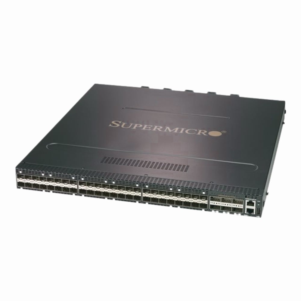 SSE-F3548S Supermicro Regular Airflow (front to back) 48x 25Gbps SFP28 with 6x 25Gbps QSFP28 Layer 3 Ethernet Switch