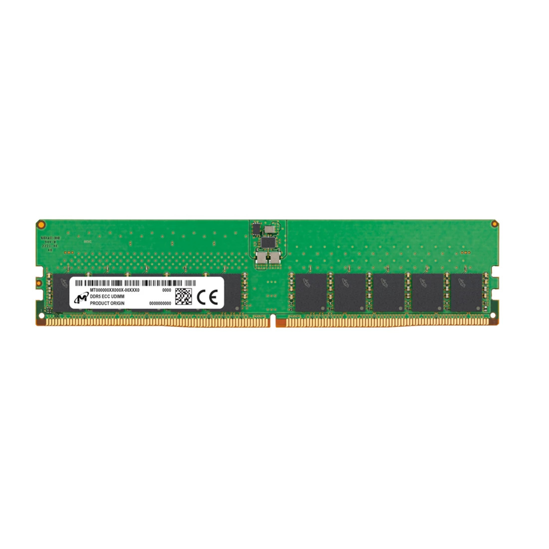 MTC20C2085S1EC48B Micron 32GB DDR5-4800MHz PC5-38400 ECC Unbuffered UDIMM CL40 2Rx8 1.1V 288-Pin Memory Module