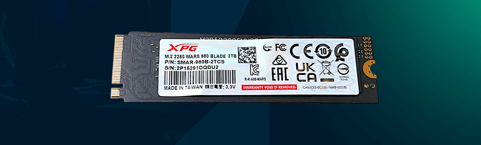ADATA XPG Mars 980 Blade SSD back view adata xpg mars 980 blade ssd back view