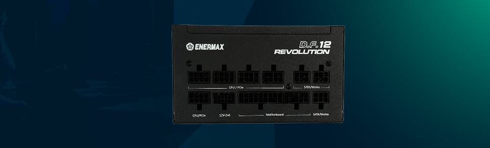 Enermax Revolution D.F. 12 750W ATX 3.1 PSU Ports enermax revolution d.f. 12 750w atx 3.1 psu ports