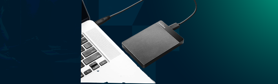 unionsine datapocket external hdd plugged in to a laptop