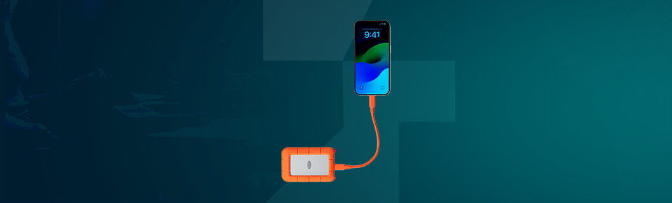 LaCie Rugged Mini Plugged into Phone lacie rugged mini plugged into phone