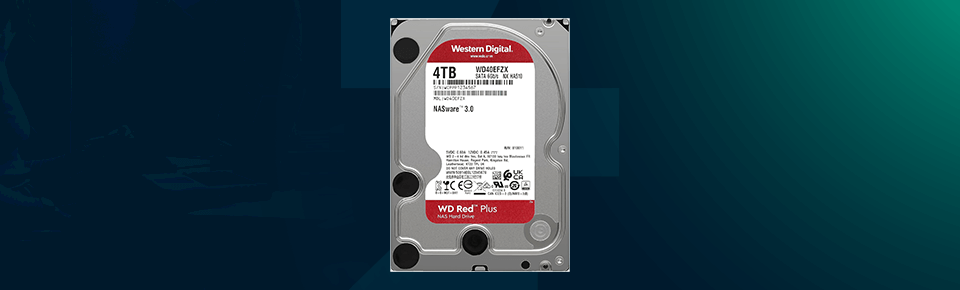 wd red plus hdd back view